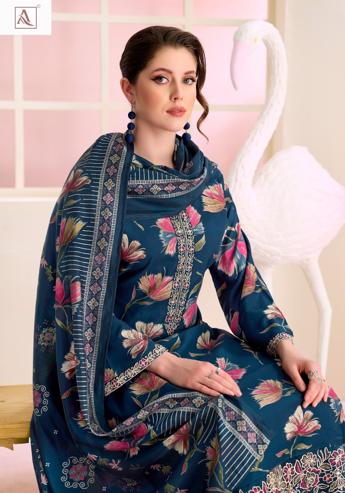 Turkish Edition 13 Alok Viscose Reyon Karachi Salwar Suits Manufacturer India