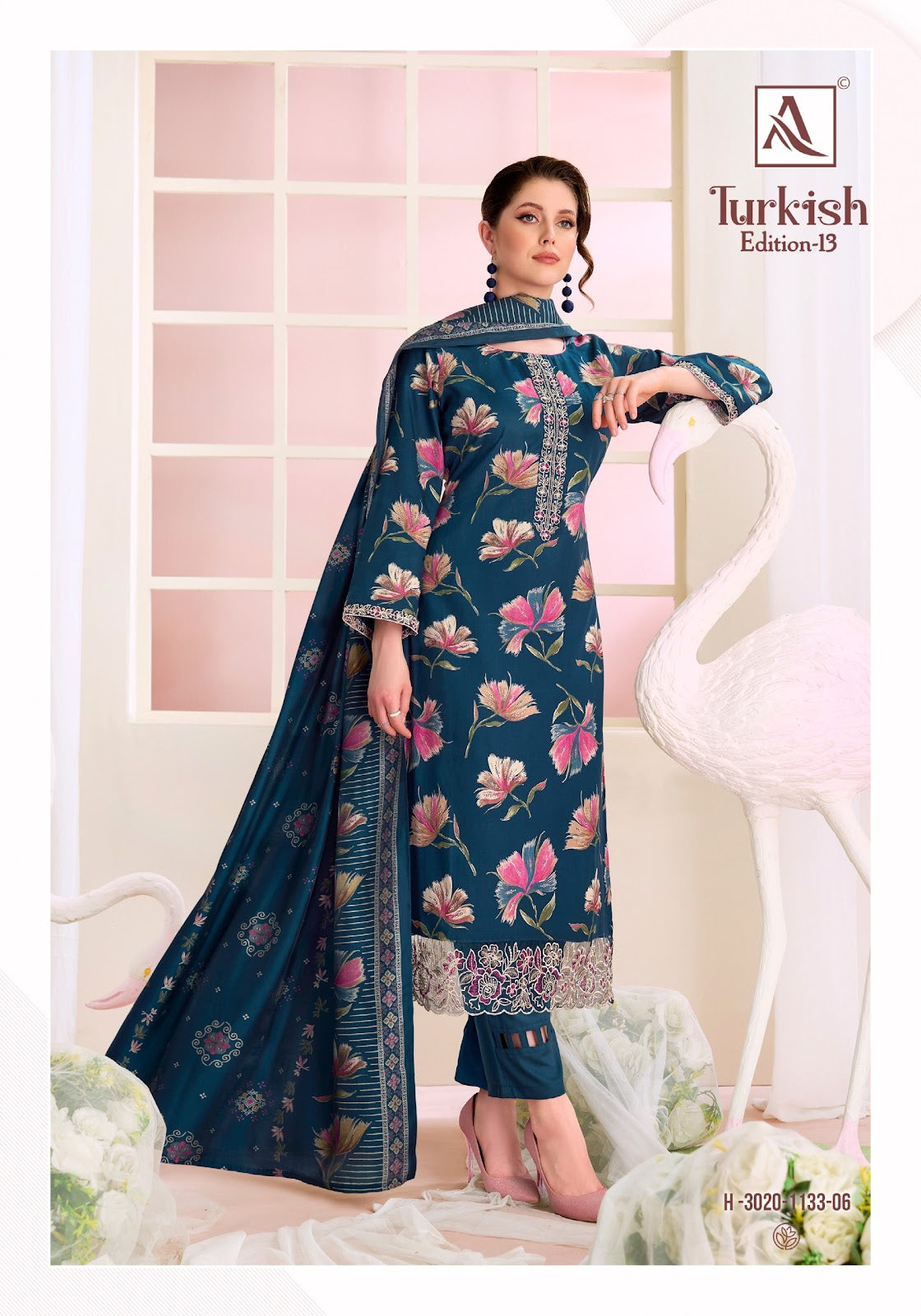 Turkish Edition 13 Alok Viscose Reyon Karachi Salwar Suits Manufacturer India