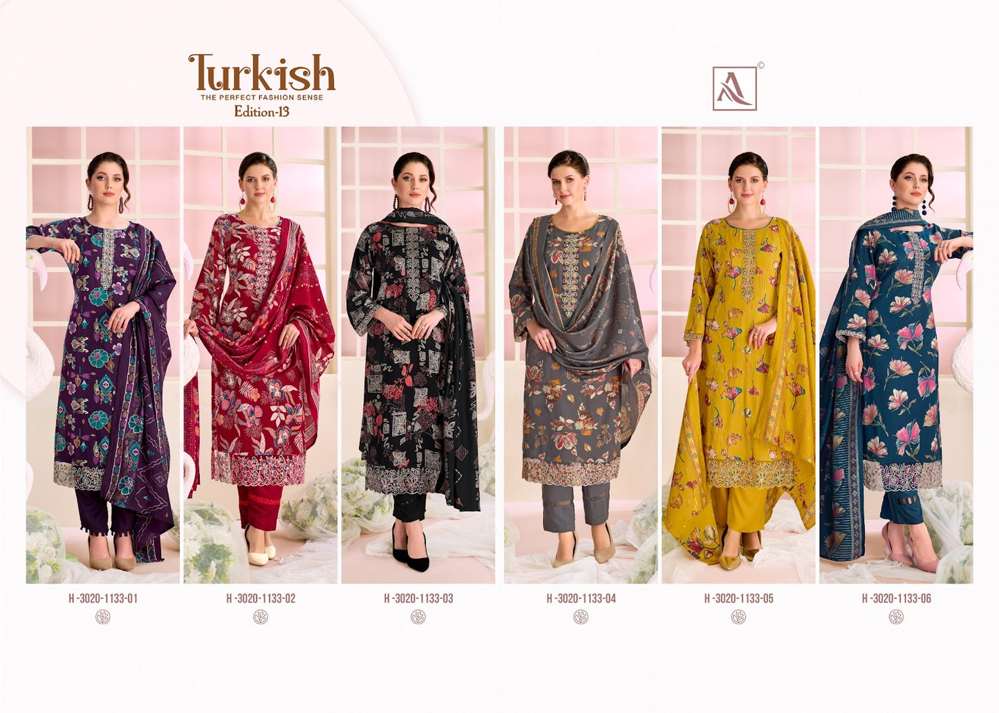 Turkish Edition 13 Alok Viscose Reyon Karachi Salwar Suits Manufacturer India