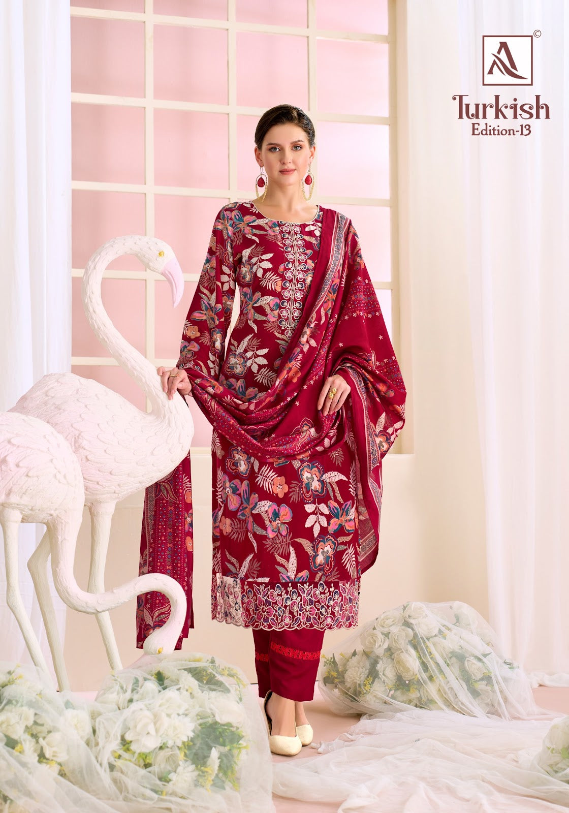 Turkish Edition 13 Alok Viscose Reyon Karachi Salwar Suits Manufacturer India