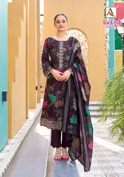 Turkish Edition 14 Alok Viscose Reyon Karachi Salwar Suits Manufacturer Ahmedabad