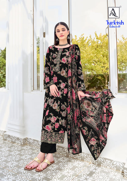 Turkish Edition 15 Alok Viscose Reyon Karachi Salwar Suits Supplier Gujarat
