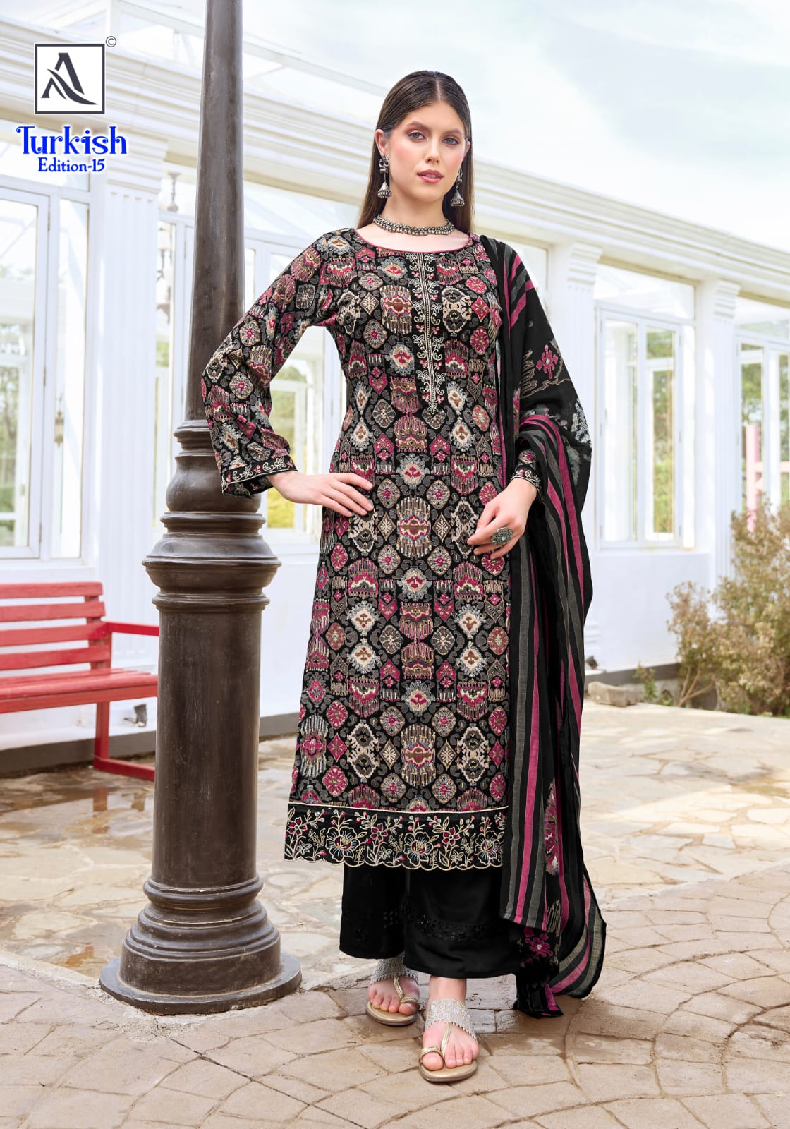 Turkish Edition 15 Alok Viscose Reyon Karachi Salwar Suits Supplier Gujarat