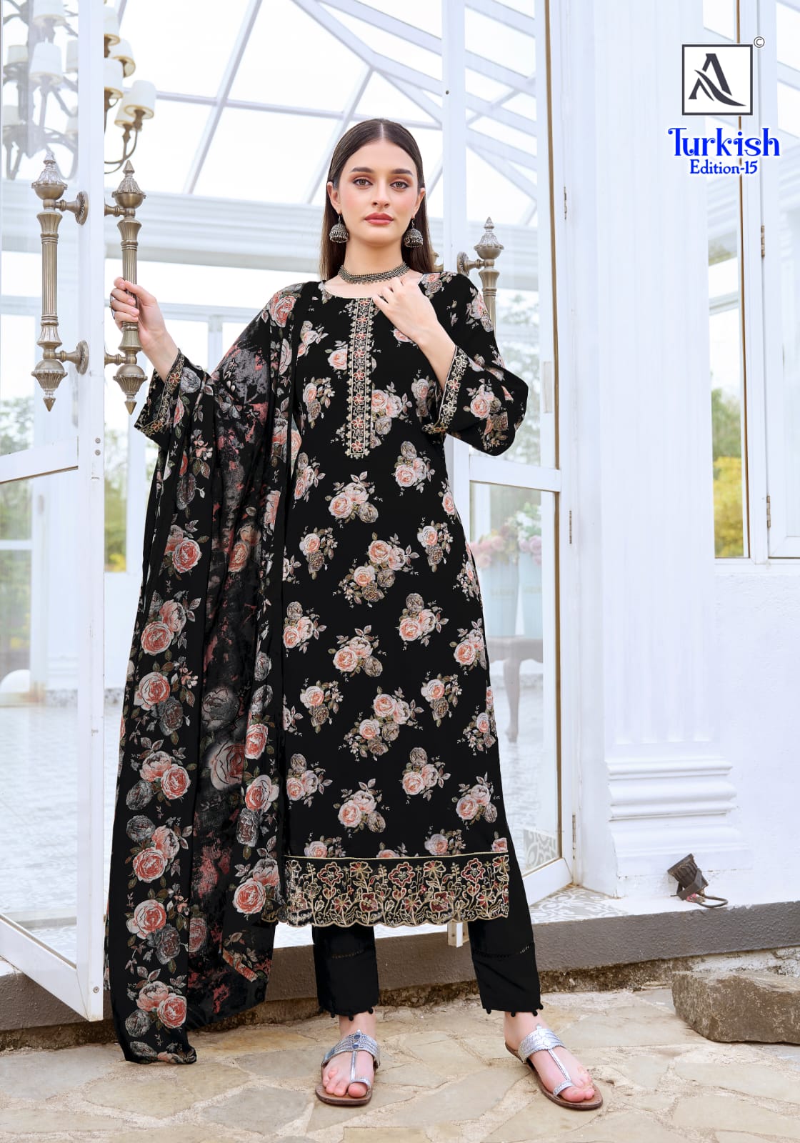 Turkish Edition 15 Alok Viscose Reyon Karachi Salwar Suits Supplier Gujarat