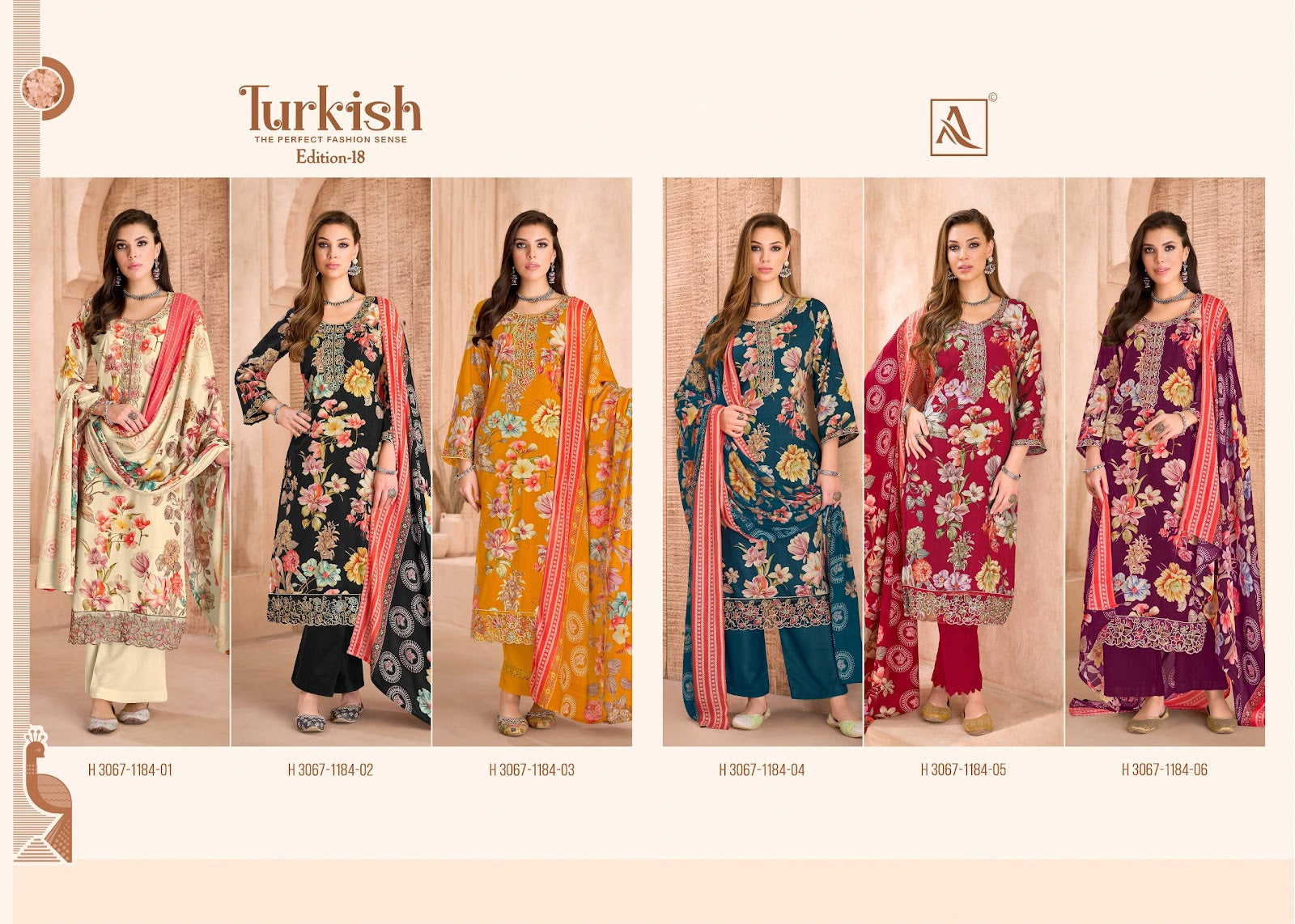 Turkish Edition 18 Alok Viscose Reyon Karachi Salwar Suits Exporter India