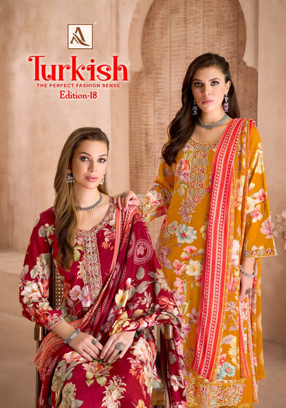 Turkish Edition 18 Alok Viscose Reyon Karachi Salwar Suits Exporter India