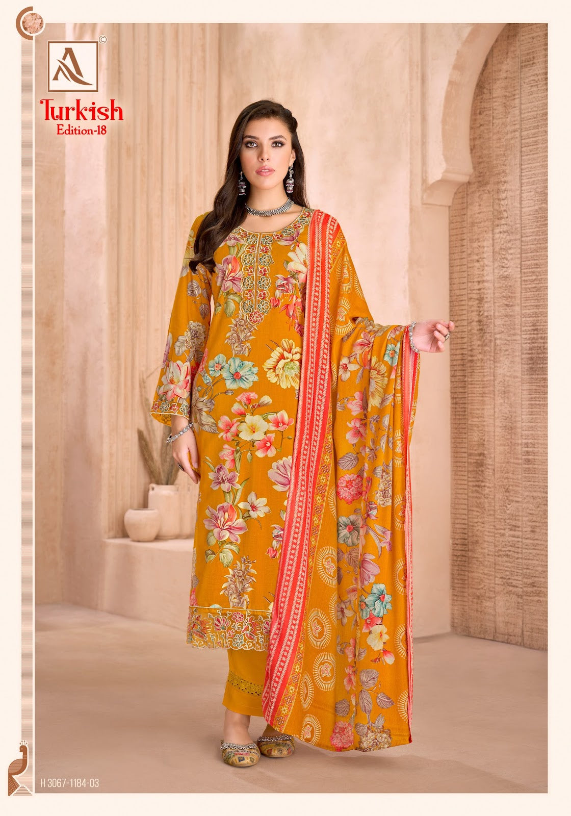 Turkish Edition 18 Alok Viscose Reyon Karachi Salwar Suits Exporter India