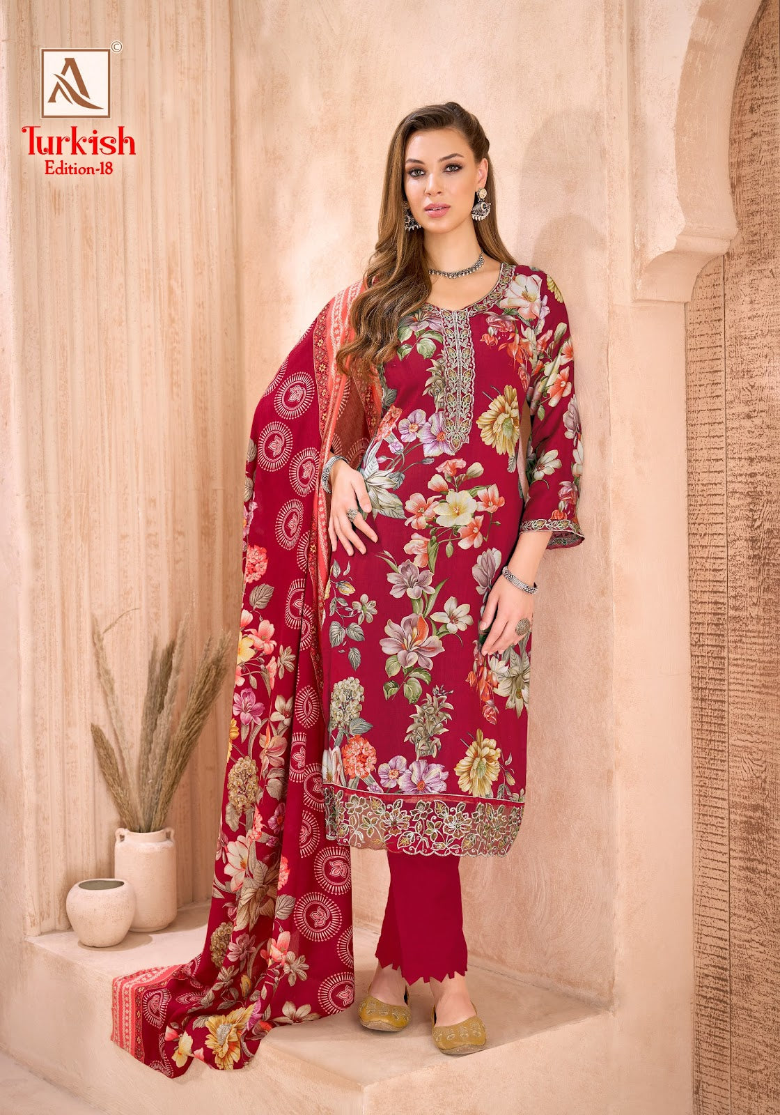 Turkish Edition 18 Alok Viscose Reyon Karachi Salwar Suits Exporter India