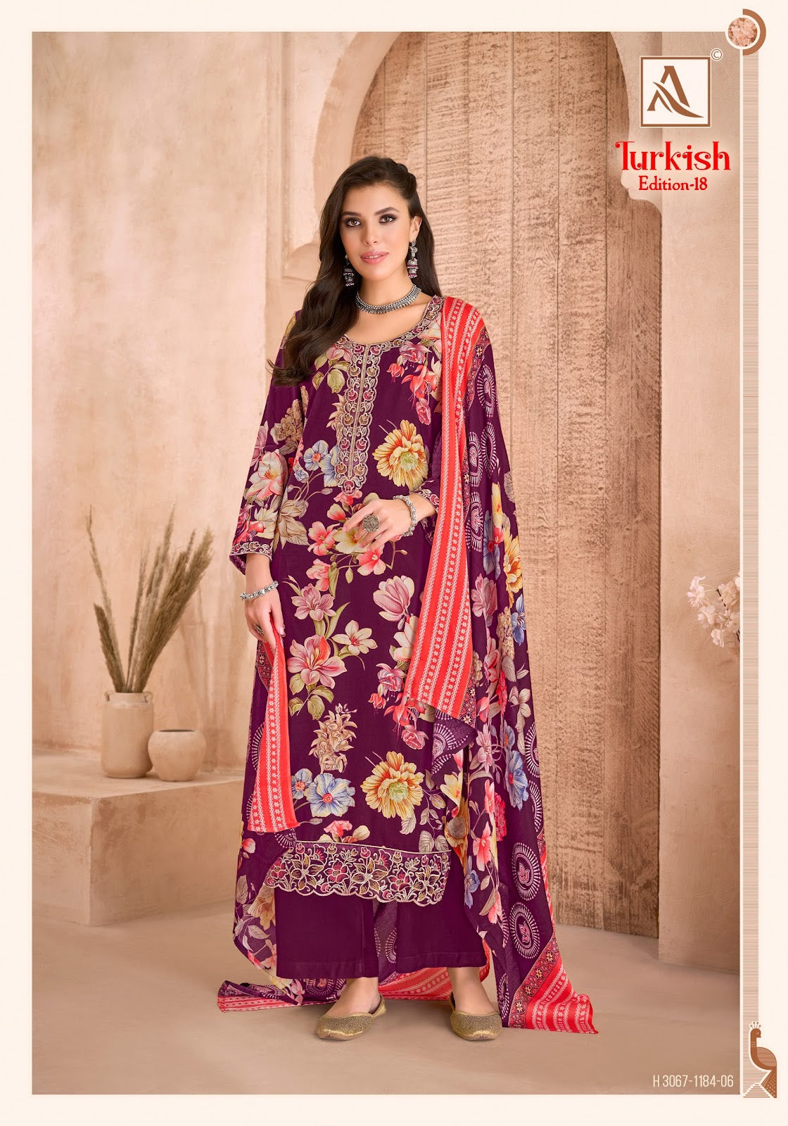 Turkish Edition 18 Alok Viscose Reyon Karachi Salwar Suits Exporter India