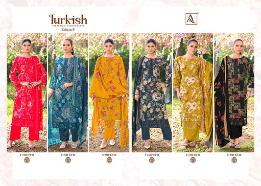Turkish Edition 3 Alok Rayon Viscose Karachi Salwar Suits Manufacturer Ahmedabad
