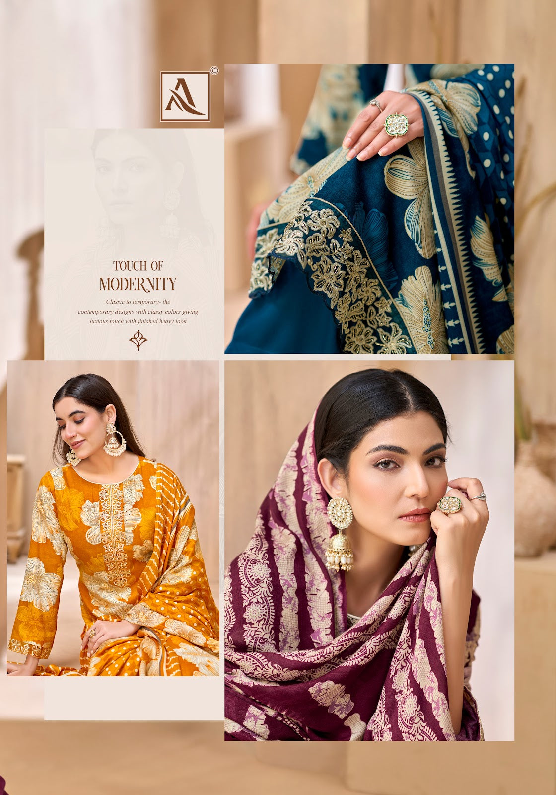 Turkish Edition 4 Alok Viscose Reyon Karachi Salwar Suits Wholesaler Gujarat