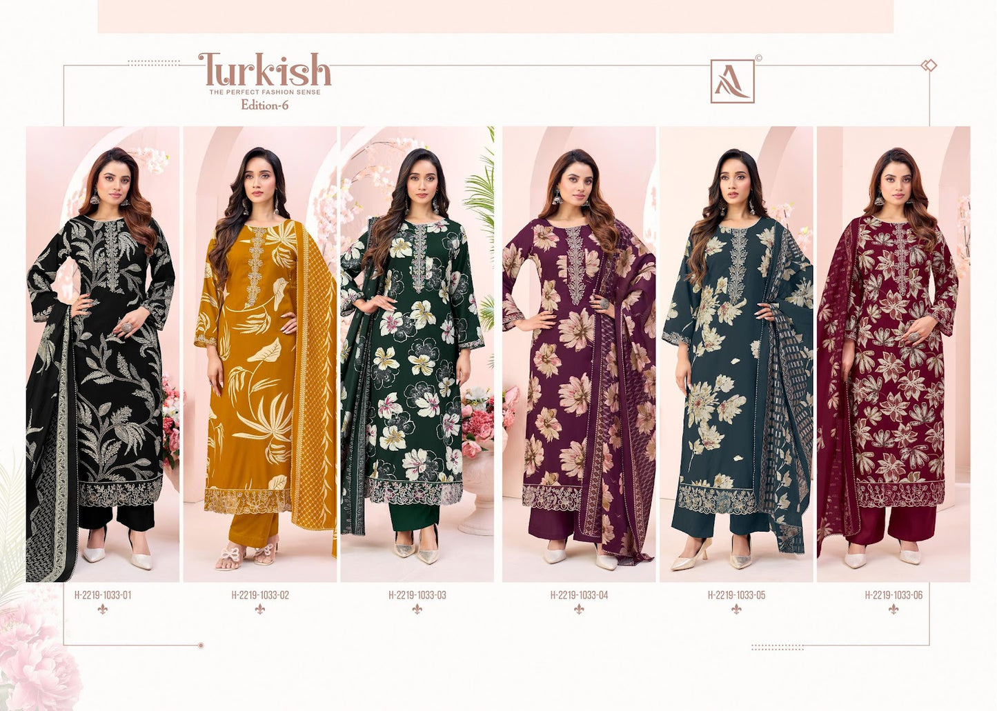 Turkish Edition 6 Alok Viscose Reyon Karachi Salwar Suits Supplier India