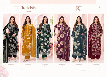 Turkish Edition 6 Alok Viscose Reyon Karachi Salwar Suits Supplier India