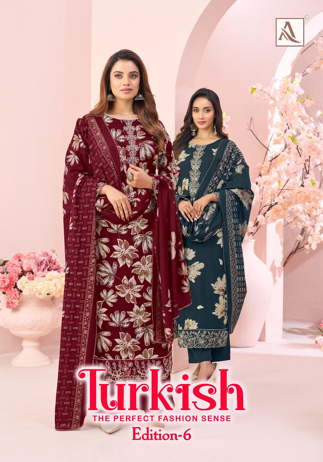 Turkish Edition 6 Alok Viscose Reyon Karachi Salwar Suits Supplier India