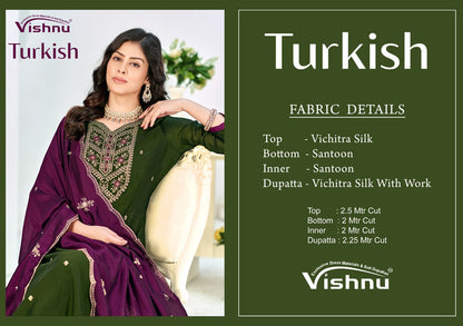 Turkish Vishnu Impex Vichitra Silk Pant Style Suits Manufacturer