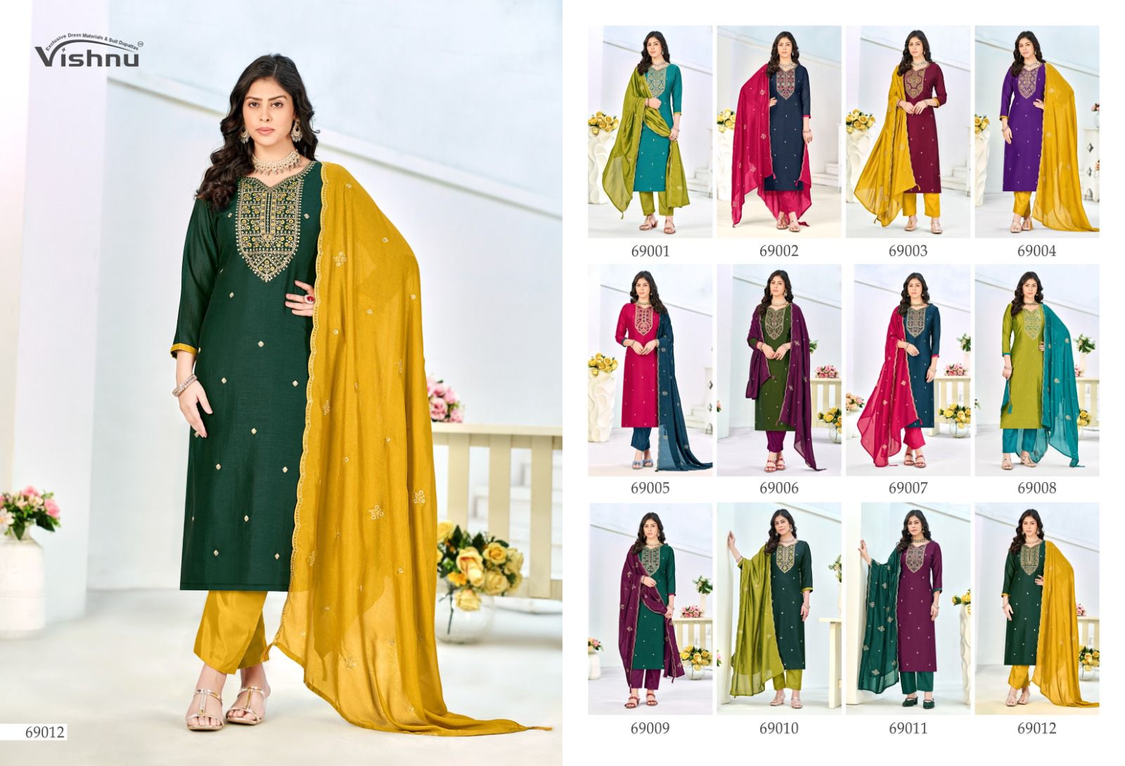Turkish Vishnu Impex Vichitra Silk Pant Style Suits Manufacturer