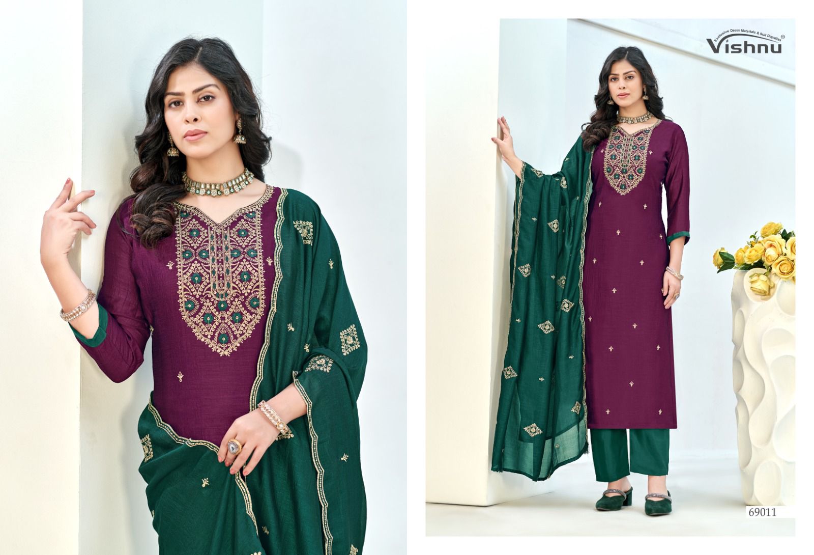 Turkish Vishnu Impex Vichitra Silk Pant Style Suits Manufacturer