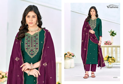 Turkish Vishnu Impex Vichitra Silk Pant Style Suits Manufacturer