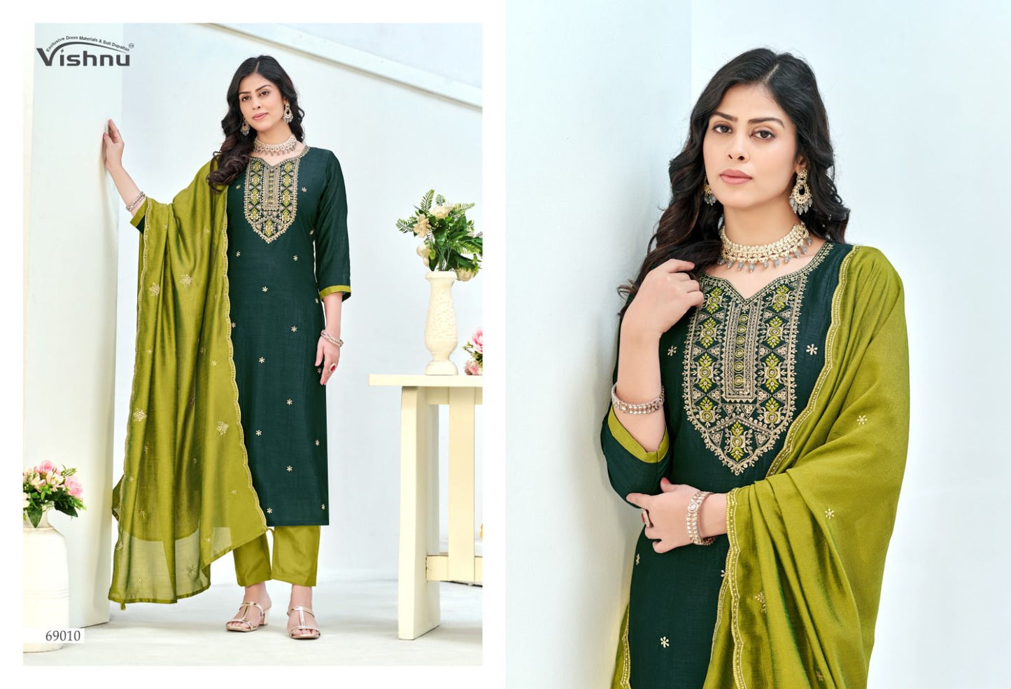 Turkish Vishnu Impex Vichitra Silk Pant Style Suits Manufacturer