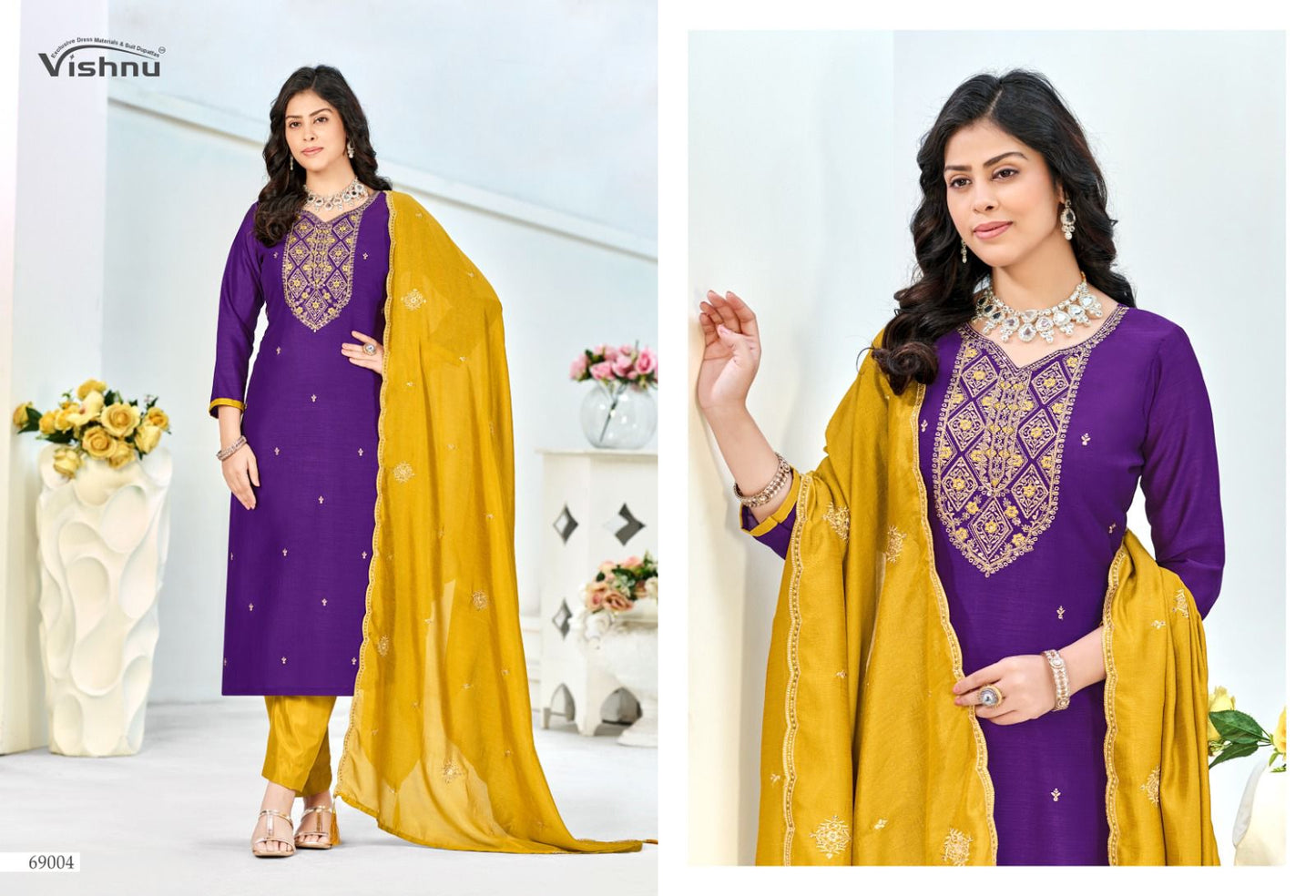 Turkish Vishnu Impex Vichitra Silk Pant Style Suits Manufacturer
