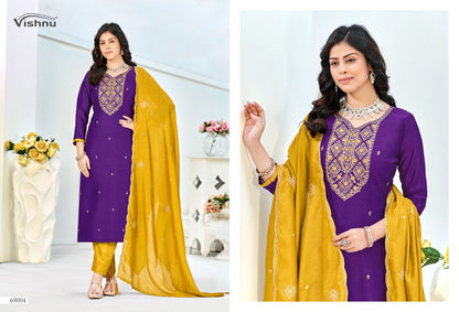 Turkish Vishnu Impex Vichitra Silk Pant Style Suits Manufacturer