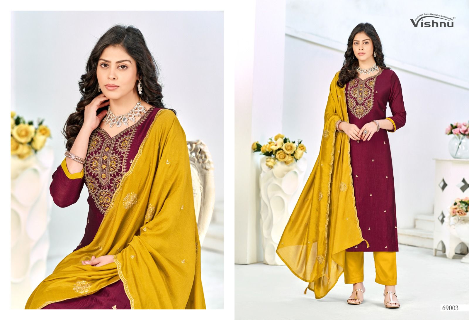 Turkish Vishnu Impex Vichitra Silk Pant Style Suits Manufacturer