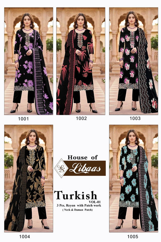 Turkish Vol 1 House Of Libaas Rayon Karachi Salwar Suits Supplier