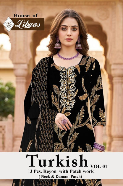 Turkish Vol 1 House Of Libaas Rayon Karachi Salwar Suits Supplier