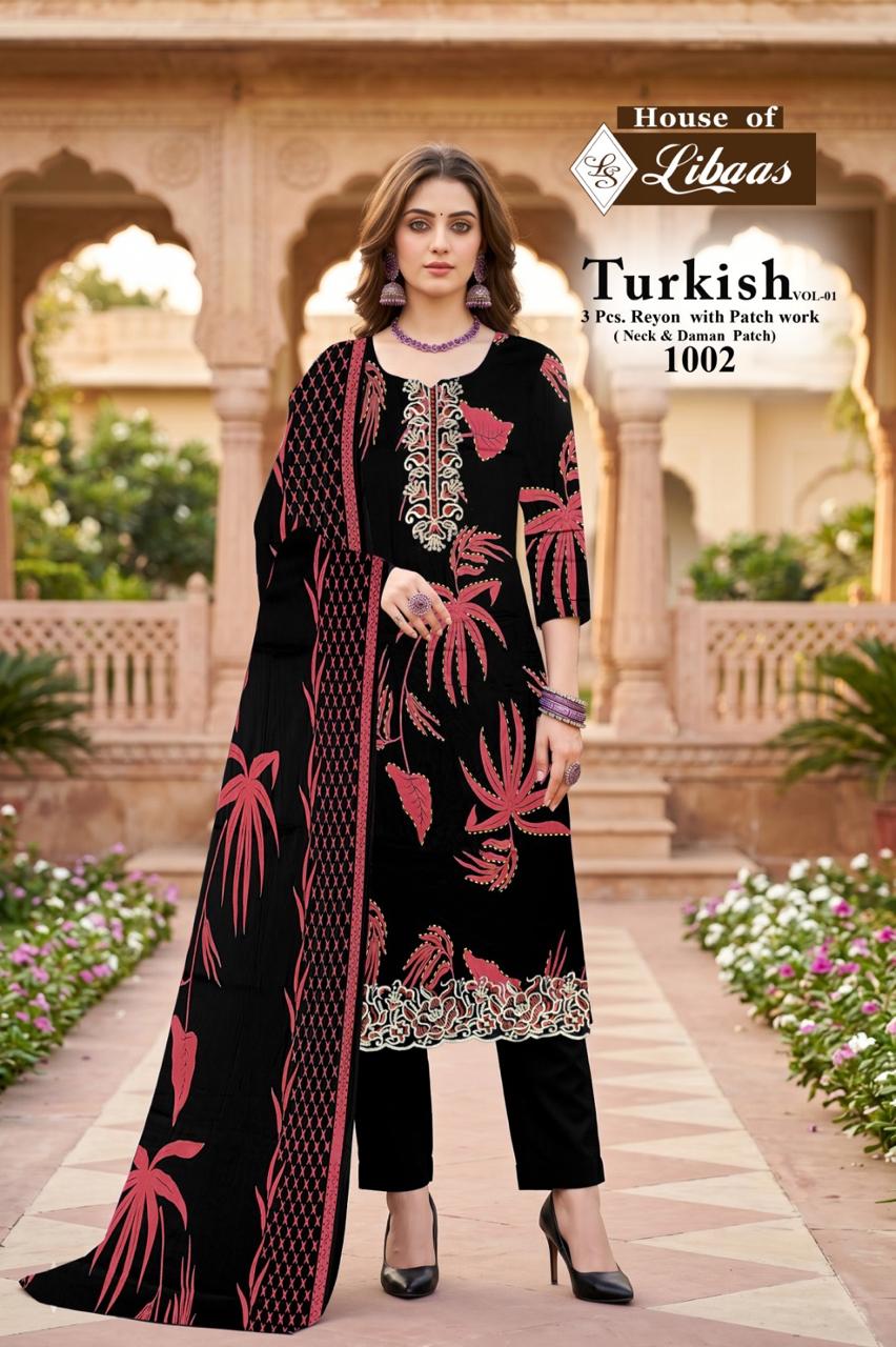 Turkish Vol 1 House Of Libaas Rayon Karachi Salwar Suits Supplier