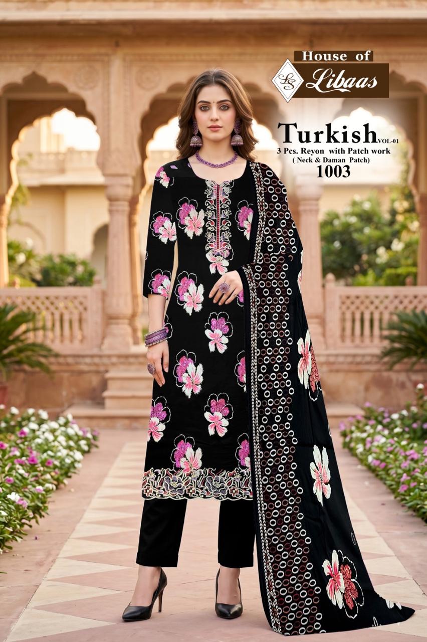 Turkish Vol 1 House Of Libaas Rayon Karachi Salwar Suits Supplier