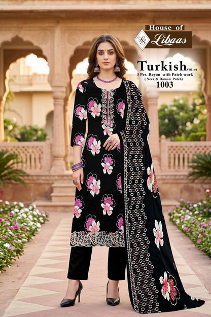 Turkish Vol 1 House Of Libaas Rayon Karachi Salwar Suits Supplier