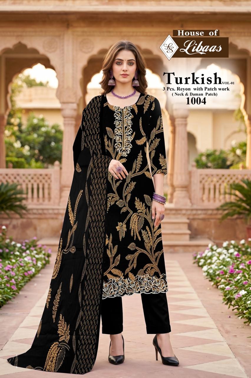 Turkish Vol 1 House Of Libaas Rayon Karachi Salwar Suits Supplier