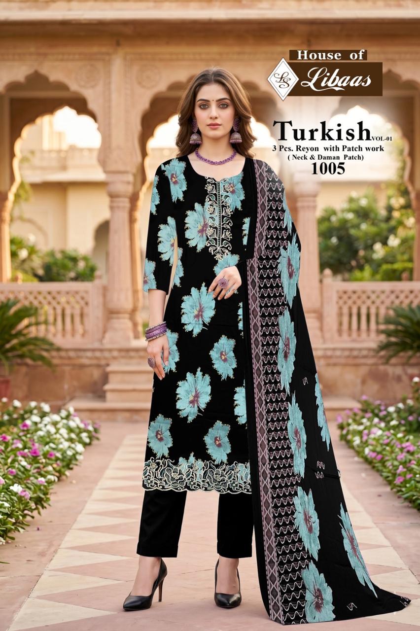 Turkish Vol 1 House Of Libaas Rayon Karachi Salwar Suits Supplier