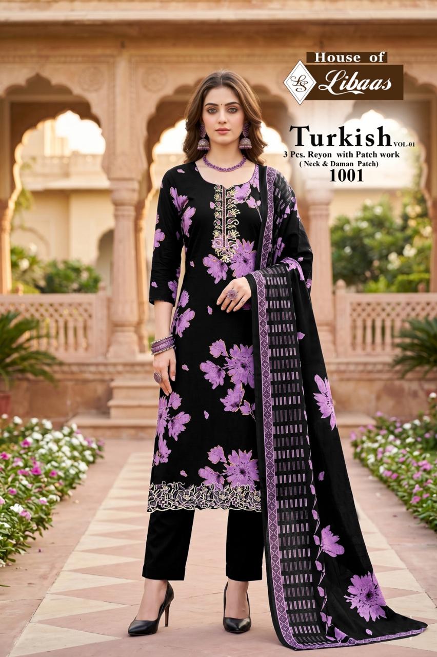 Turkish Vol 1 House Of Libaas Rayon Karachi Salwar Suits Supplier
