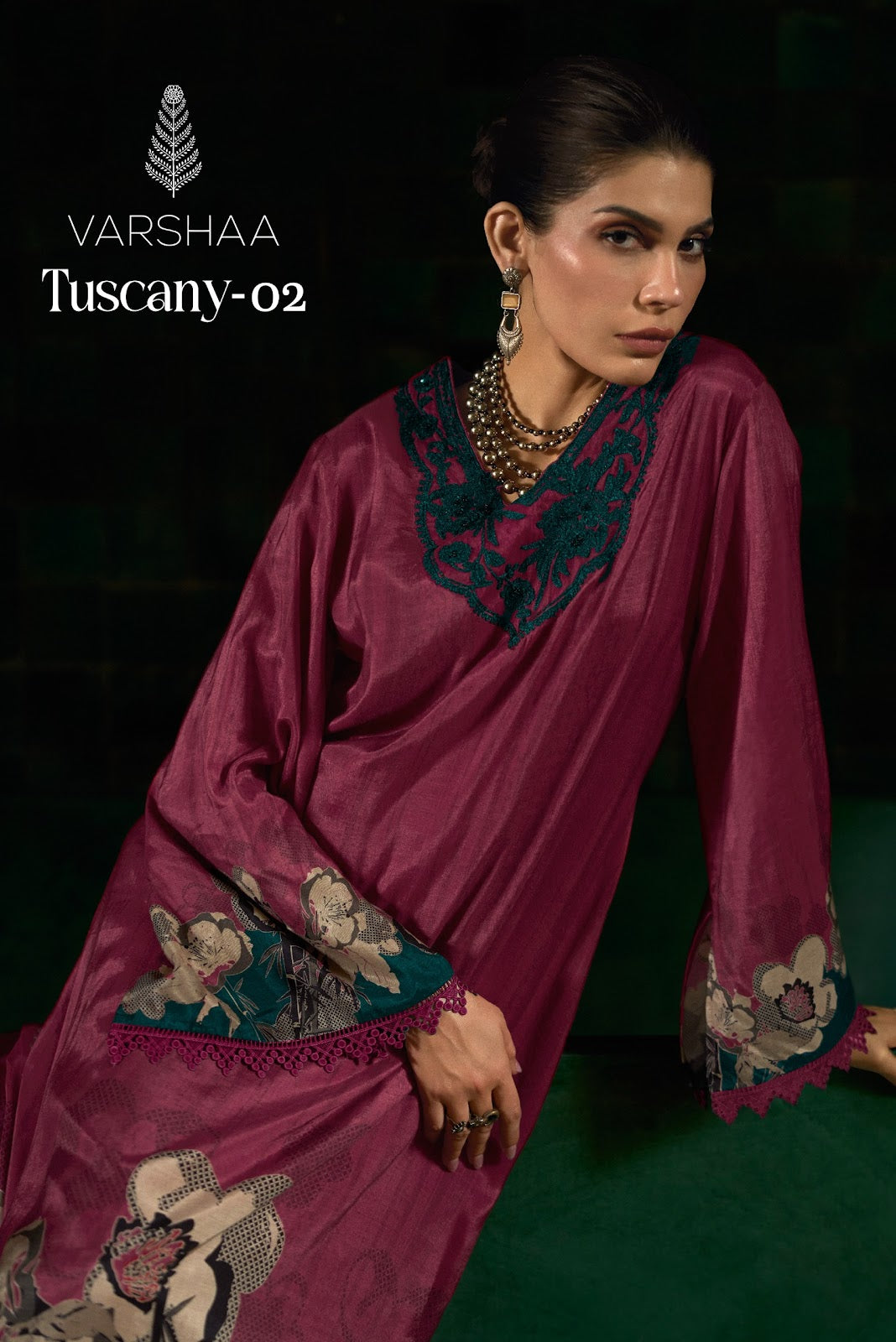 Tuscany 2 Varshaa Viscose Muslin Pakistani Salwar Suits Supplier Ahmedabad