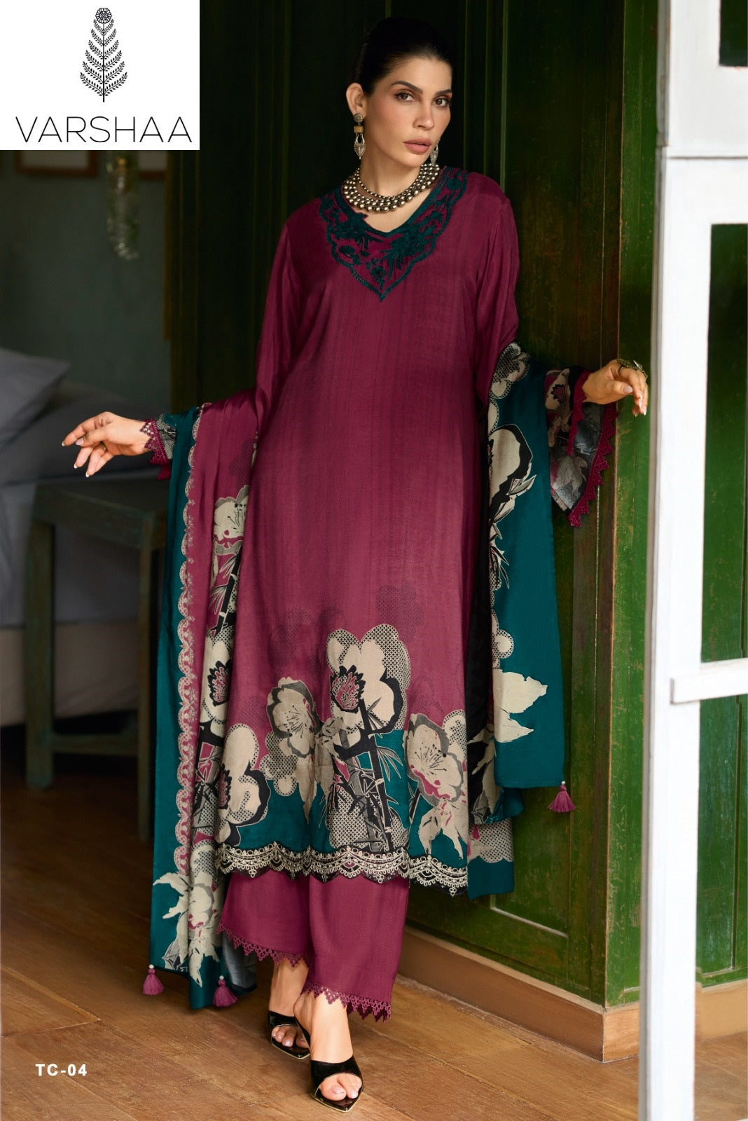 Tuscany 2 Varshaa Viscose Muslin Pakistani Salwar Suits Supplier Ahmedabad