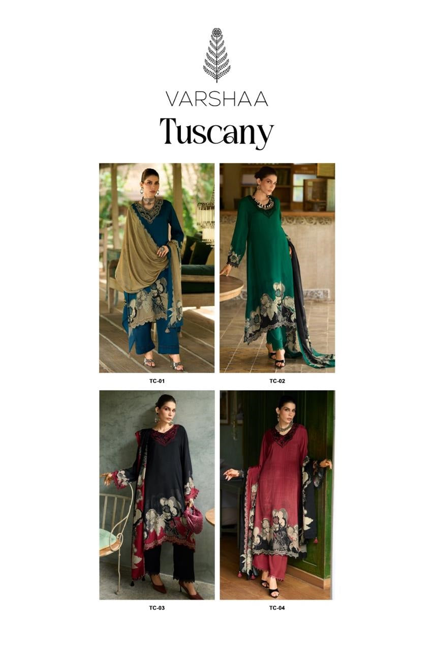 Tuscany Varshaa Viscose Muslin Pakistani Salwar Suits Manufacturer Gujarat