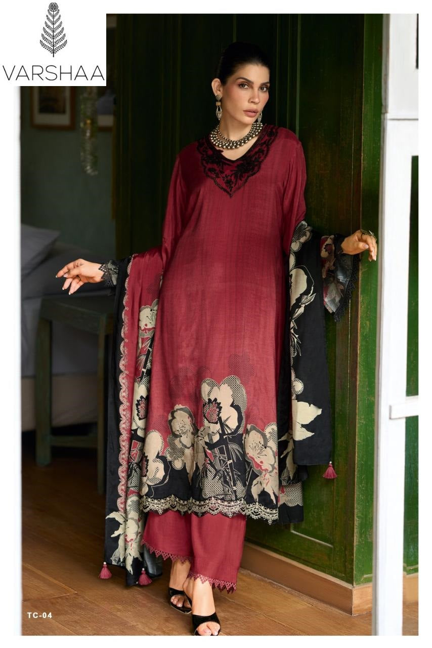 Tuscany Varshaa Viscose Muslin Pakistani Salwar Suits Manufacturer Gujarat