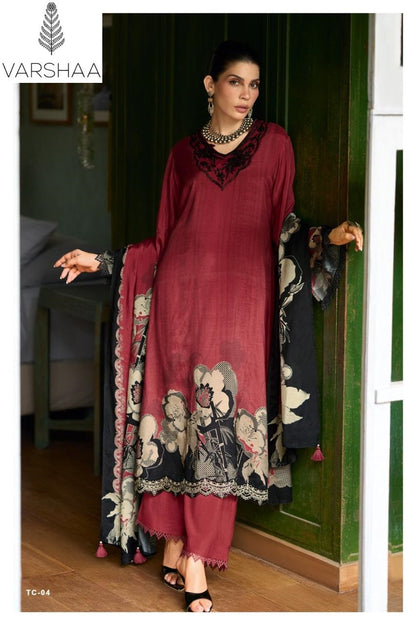 Tuscany Varshaa Viscose Muslin Pakistani Salwar Suits Manufacturer Gujarat