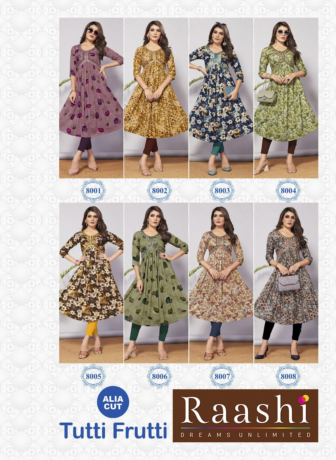 Tutti Frutti Raashi Fancy Rayon Kurtis