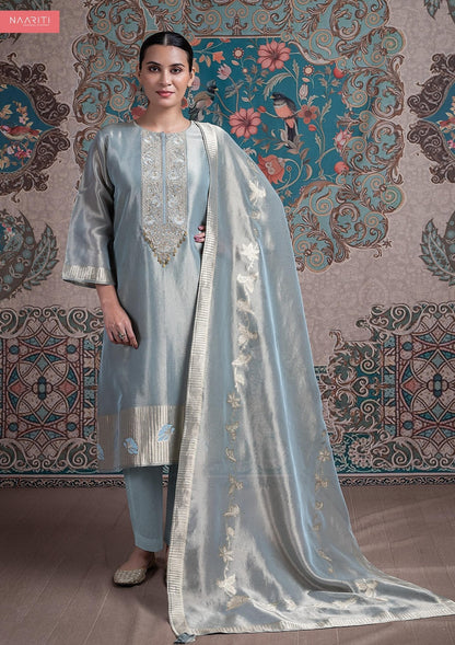 Tuveen Naariti Tissue Jacquard Pant Style Suits Wholesaler Ahmedabad