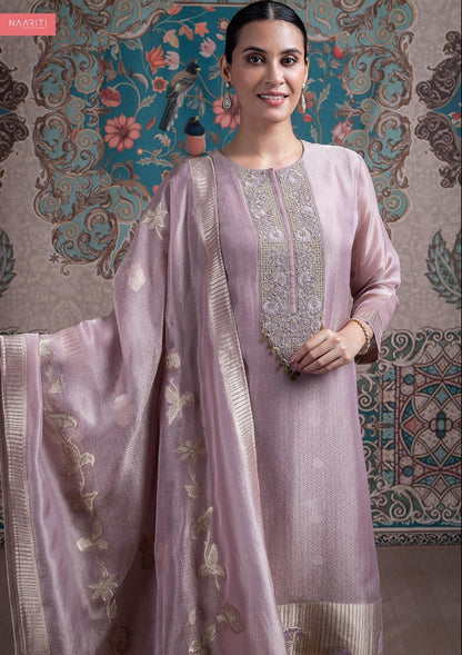 Tuveen Naariti Tissue Jacquard Pant Style Suits Wholesaler Ahmedabad