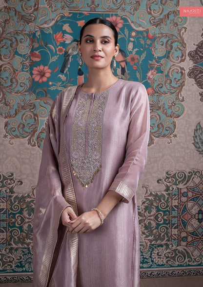 Tuveen Naariti Tissue Jacquard Pant Style Suits Wholesaler Ahmedabad