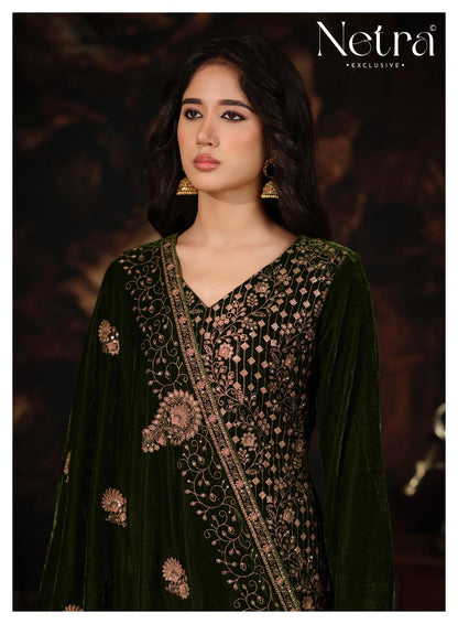 Tvesha Netra Silk Velvet Suits Wholesaler India