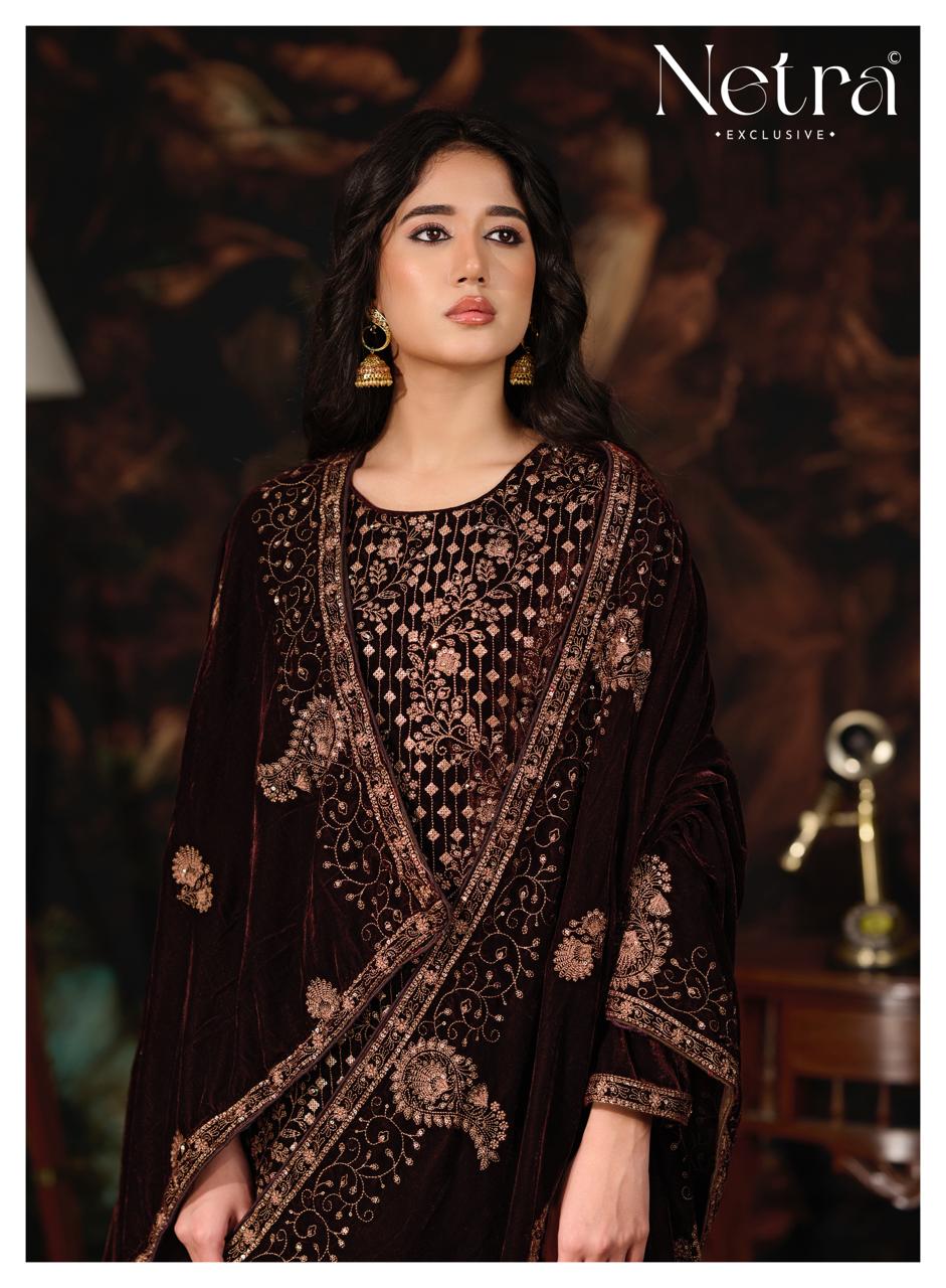 Tvesha Netra Silk Velvet Suits Wholesaler India