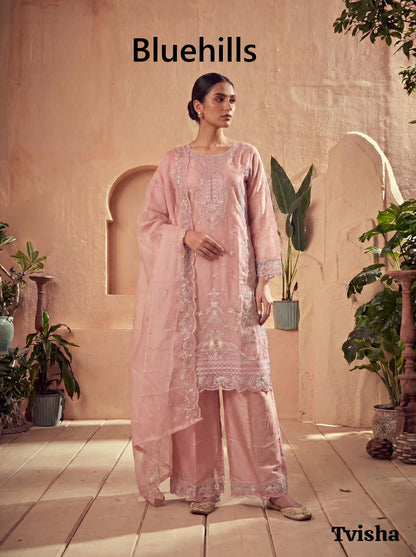 Tvisha Vol 2 Bluehills Organza Readymade Pant Style Suits Manufacturer India
