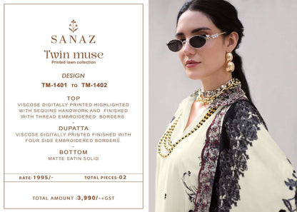 Twin Muse Sanaz Viscose Pakistani Salwar Suits Wholesale Price