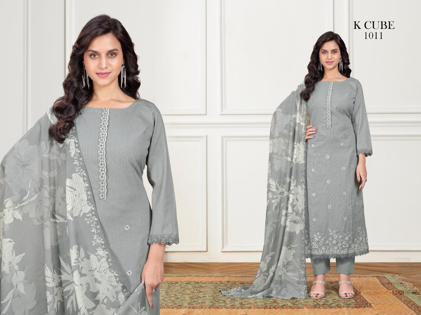 Twinkle 1011 K Cube Cotton Pant Style Suits Wholesale Price