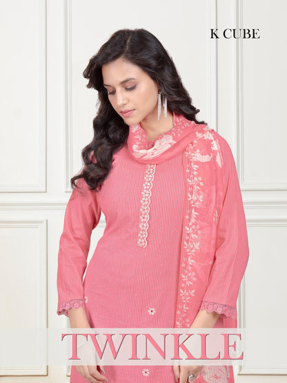 Twinkle 1011 K Cube Cotton Pant Style Suits Wholesale Price