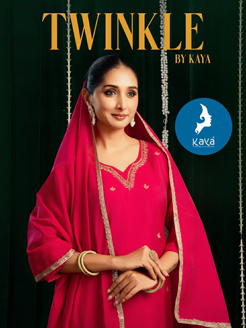 Twinkle Kaya Mul Chanderi Readymade Pant Style Suits Wholesaler Gujarat